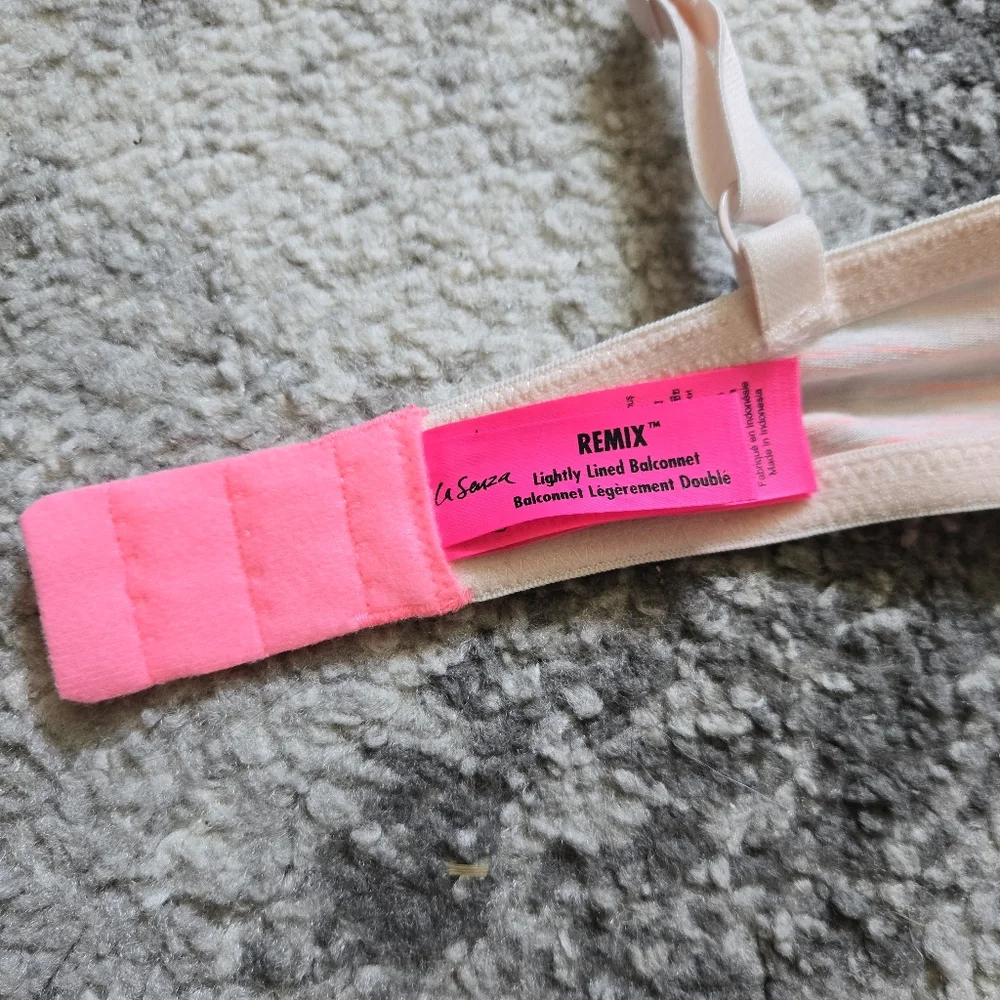 La Senza Remix Lightly Lined Balconnet Highlighter Pink Underwire Bra - Picture 10 of 12